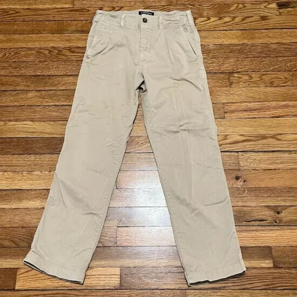American Eagle Extreme Flex Khakis Mens Size 28x30 Relaxed Straight Khaki Pants - Picture 1 of 4